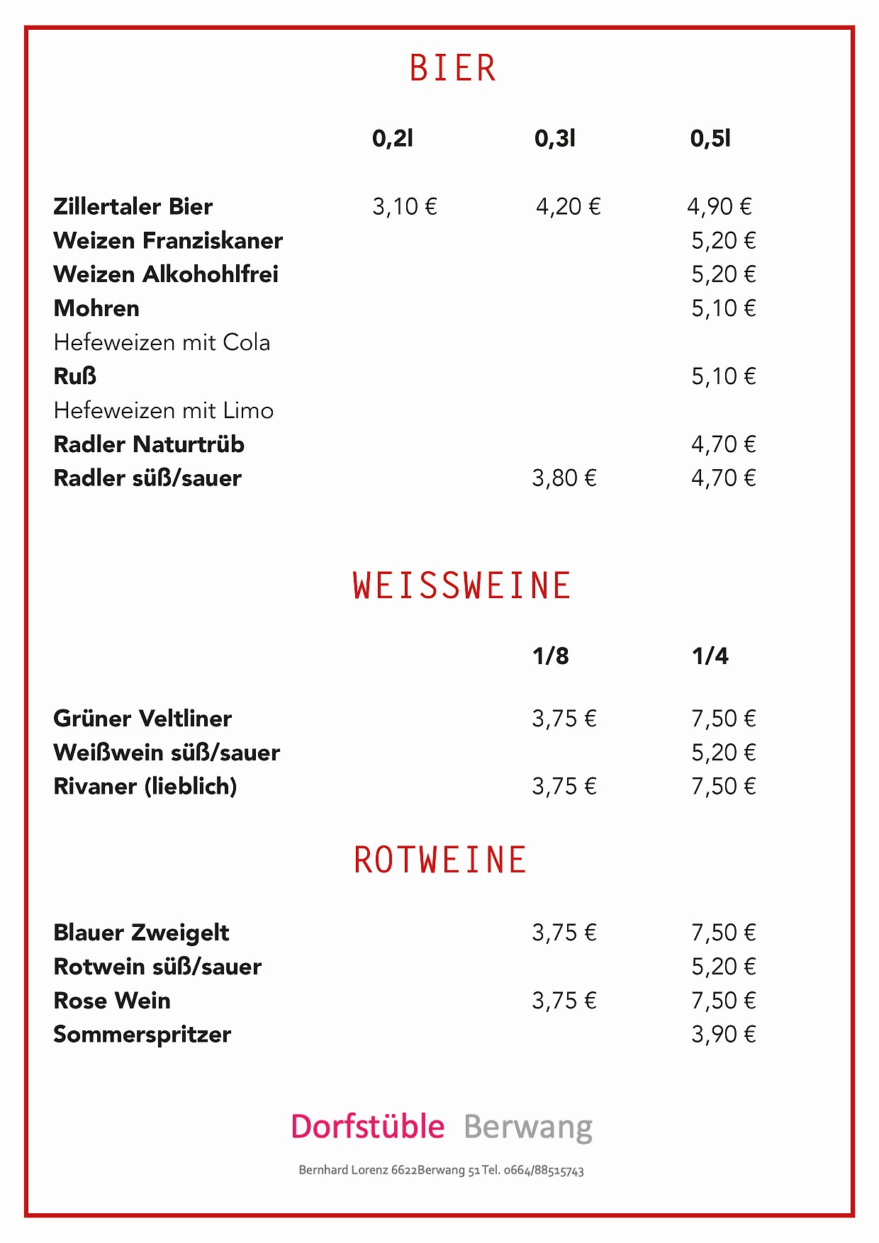 Speisekarte 6